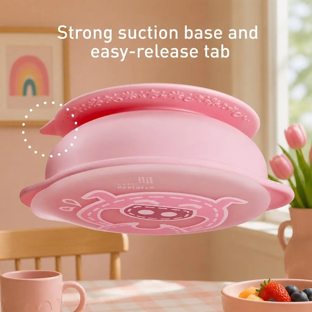 Suction Bowl Silicone 171x141mm Green