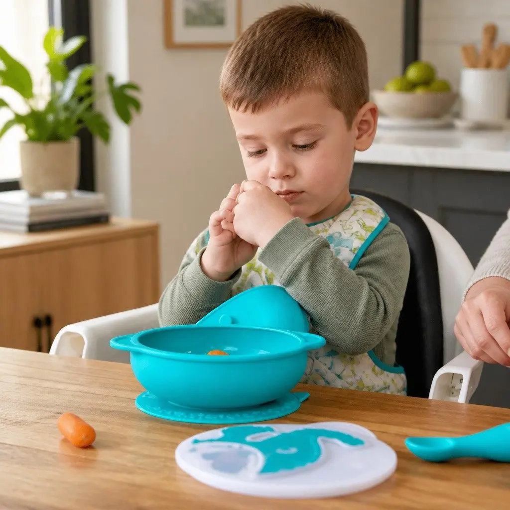 Suction Bowl Silicone 171x141mm Green