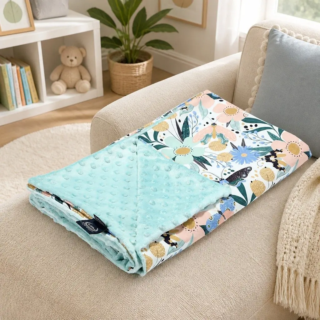 Medium Fairytale Land Kids Light Blanket Cotton Minky Fleece