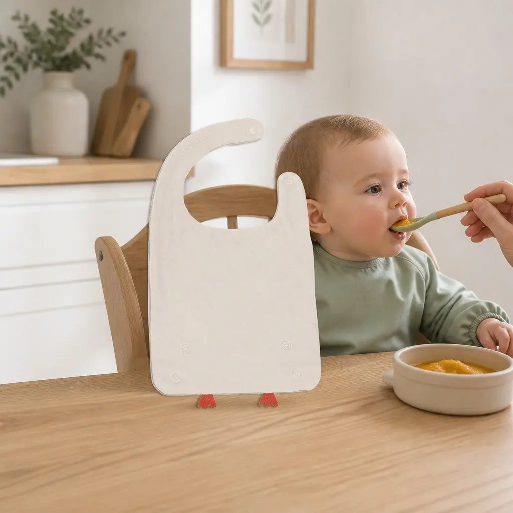 Soft Adjustable Snap Closure Cotton Bib for Infants