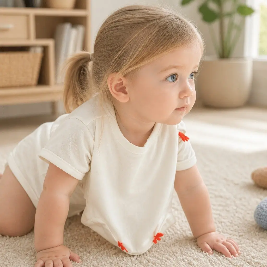 Soft Adjustable Snap Closure Cotton Bib for Infants