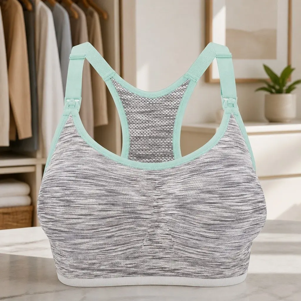 Seamless Nursing Bra Wire-Free 4-Way Stretch M