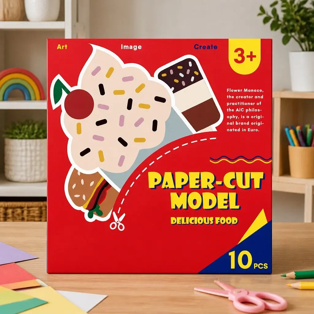 Creative Children's Paper Cutting Craft Kit with Scissors