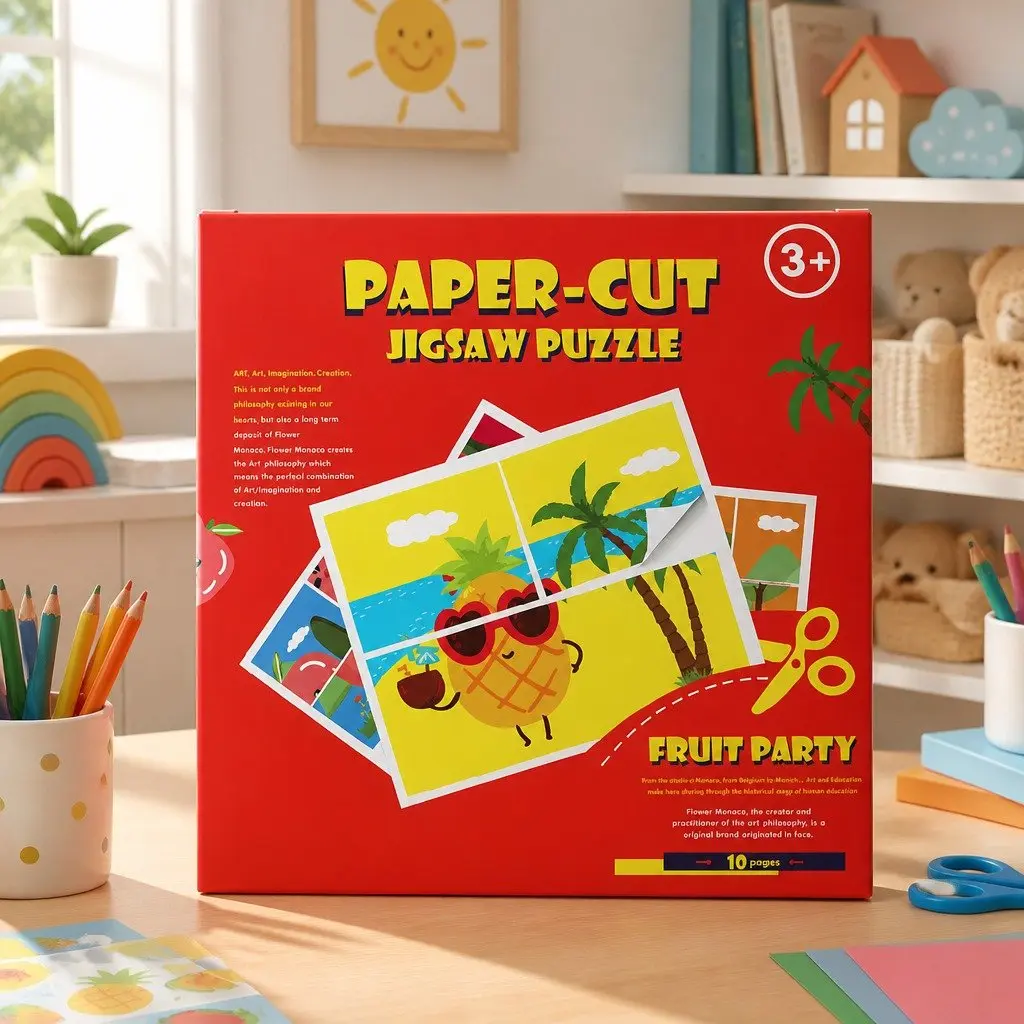 Children's Paper Cutting Kit with Safe Scissors