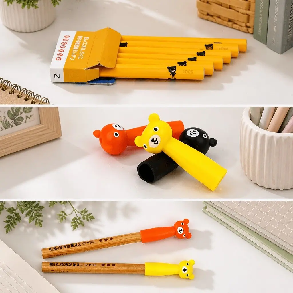 Pencil Grips Pen Cap Extensions Ergonomic Writing Tools for Kids