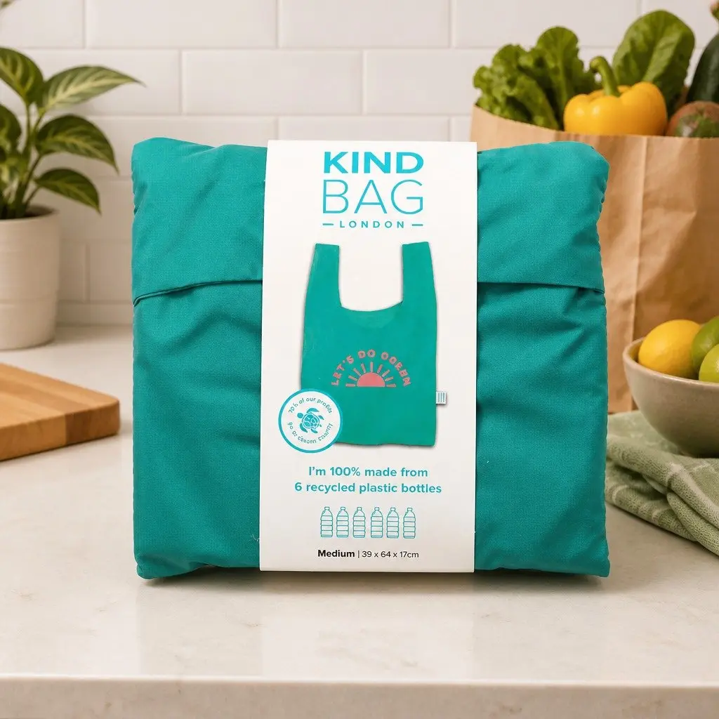 Eco-Friendly Medium Reusable Grocery Tote with Pouch