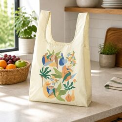 Durable Medium Reusable Shopping Bag in Cabana Design