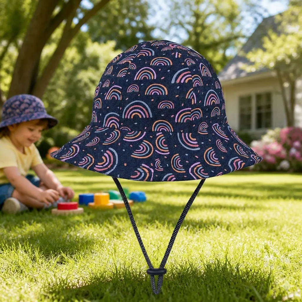 Soft Flexible Toddler Bucket Hat Rainbow XS UPF50+