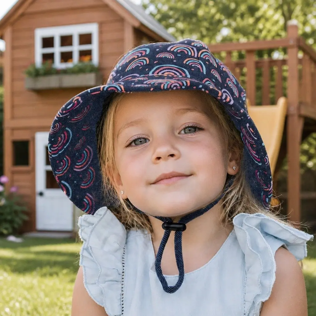 Soft Flexible Toddler Bucket Hat Rainbow XS UPF50+