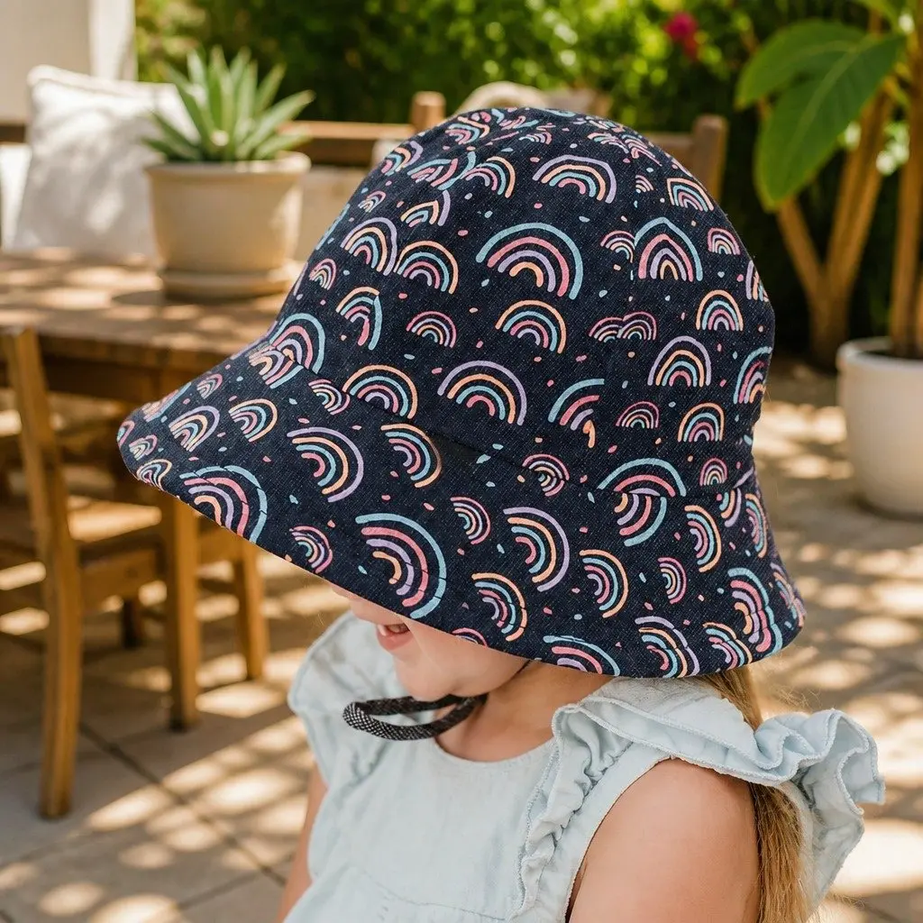 Soft Flexible Toddler Bucket Hat Rainbow XS UPF50+