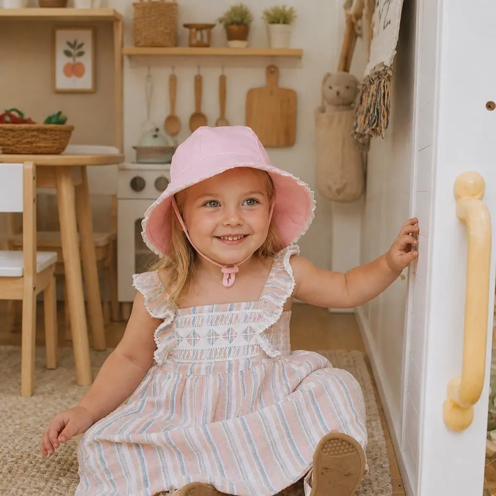 Toddler Bucket Hat Cotton L Blush