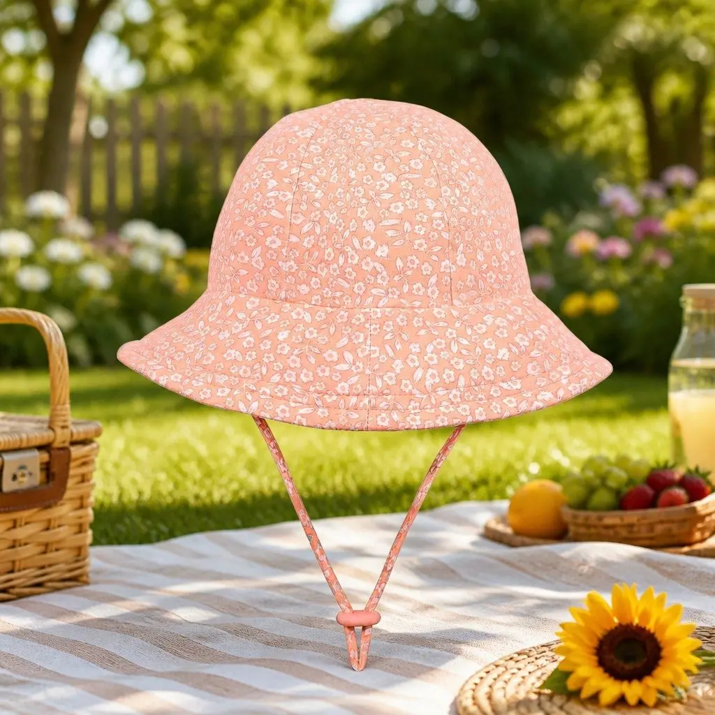 Toddler Bucket Hat Cotton S Petunia Soft Flexible Brim UPF50+ Sun Protection