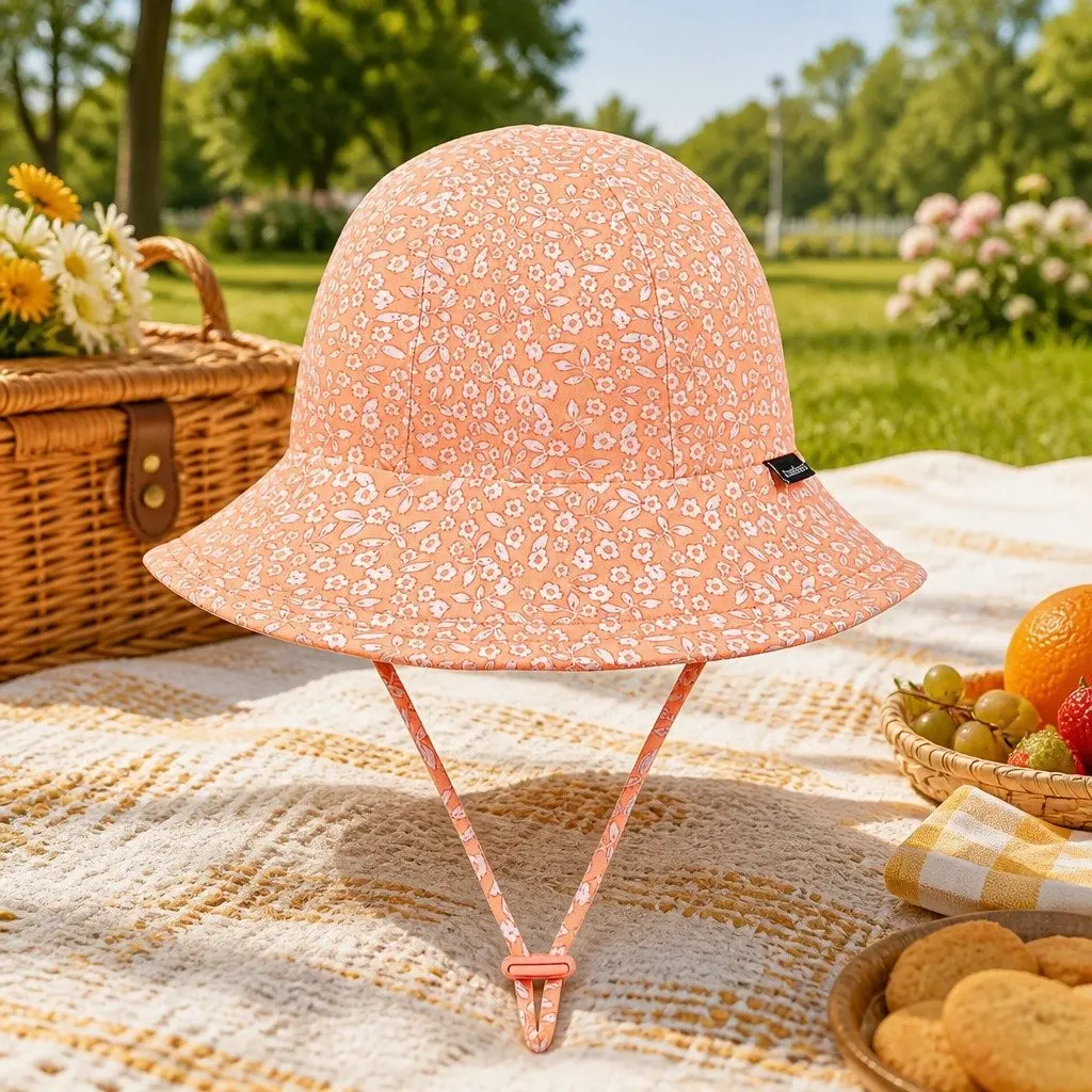 Toddler Bucket Hat Cotton S Petunia Soft Flexible Brim UPF50+ Sun Protection