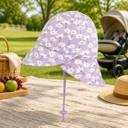 Soft Cotton Jersey Legionnaire Hat for Babies, Cosmos L