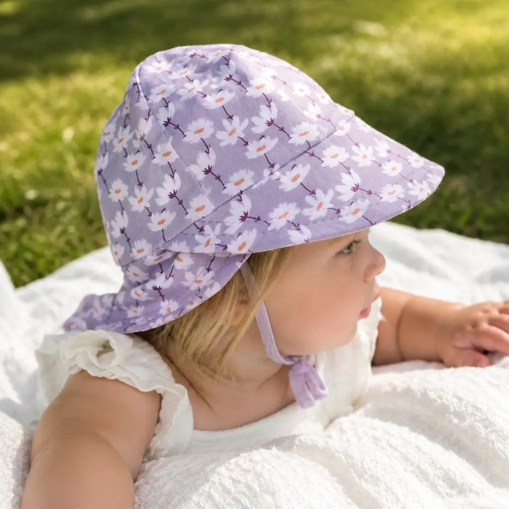 Soft Cotton Jersey Legionnaire Hat for Babies, Cosmos L