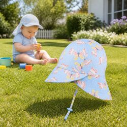 Premium Butterfly Legionnaire Hat for Newborns UPF50+