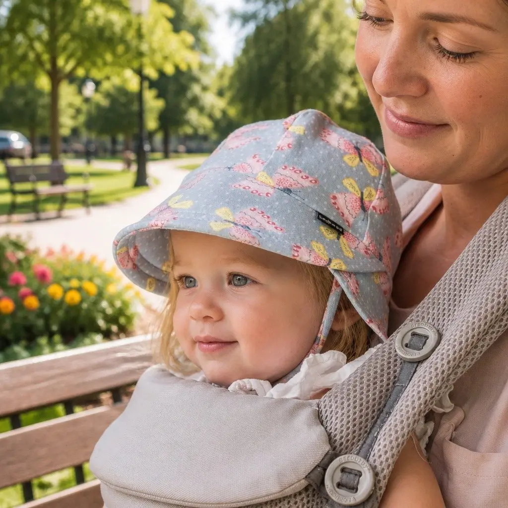 Butterfly Legionnaire Hat for Newborns UPF50+