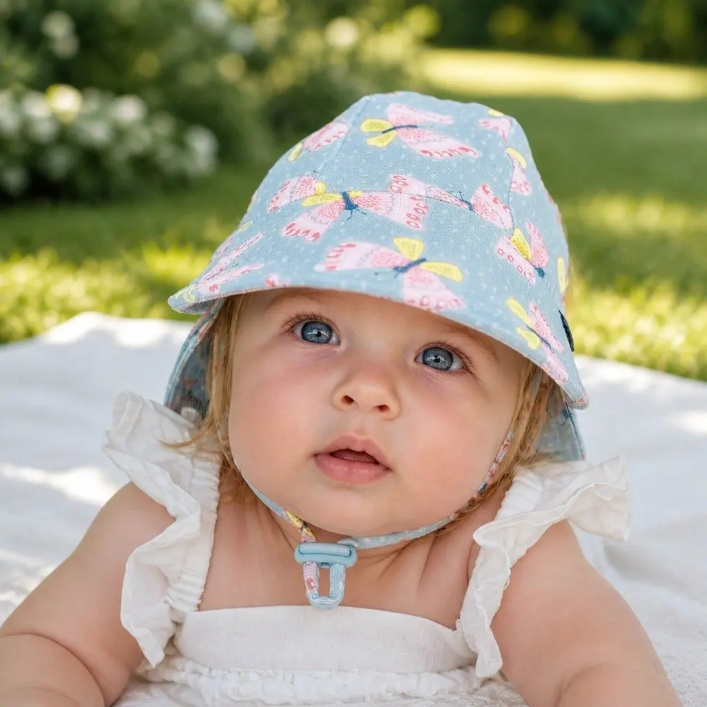 Butterfly Legionnaire Hat for Newborns UPF50+