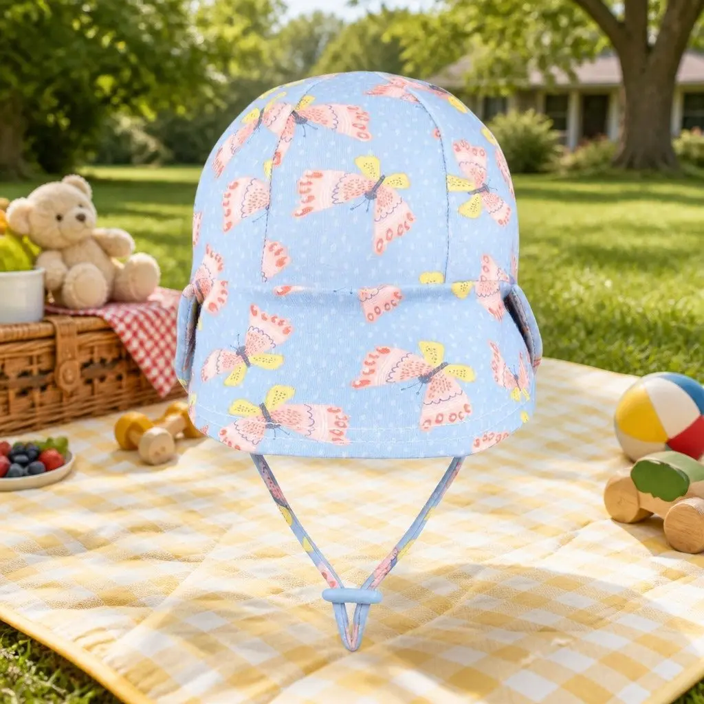 Butterfly Legionnaire Hat for Newborns UPF50+