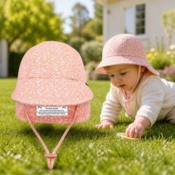 XL Petunia Cotton Jersey Legionnaire Baby Sun Hat UPF50+