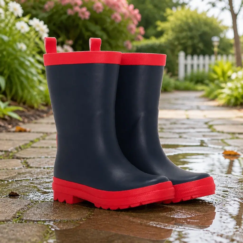 Kids Slip-Resistant Matte Waterproof Rain Boots