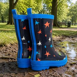 Durable Kids Waterproof Rain Boots for Wet Weather Play