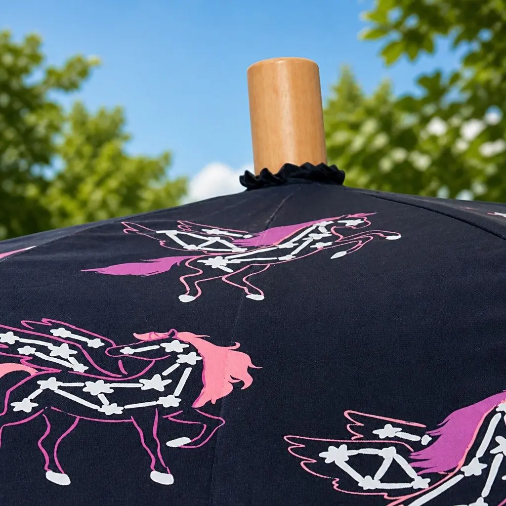 Kids Umbrella Polyester 23 Inch Colour Changing Pegasus Constellations