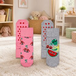 Toddler Anti-Slip Socks 2-Pack for 2-3 Years