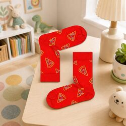 Durable Kids Pizza Slice Socks for Ages 4-6