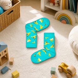 Standout Kids Banana Print Socks for Ages 2-3