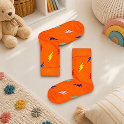 Reinforced Lightning Bolt Kids Socks for 2-3 Years