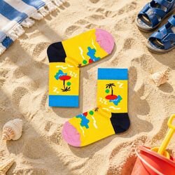 Colorful Kids Socks with Reinforced Heel and Toe 2-3
