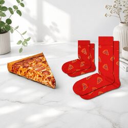Durable Parent Child Matching Socks Pizza Design 2 Pack