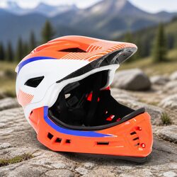 Durable Kids Safety Helmet Size S in Red and Orange
