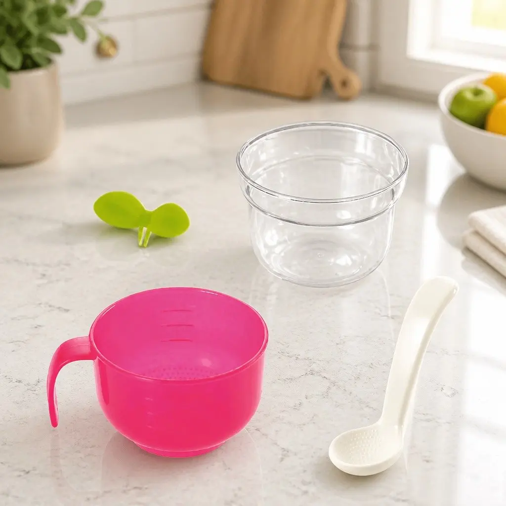 Porridge Maker Heat Resistant Glass Pink for Rice Cookers