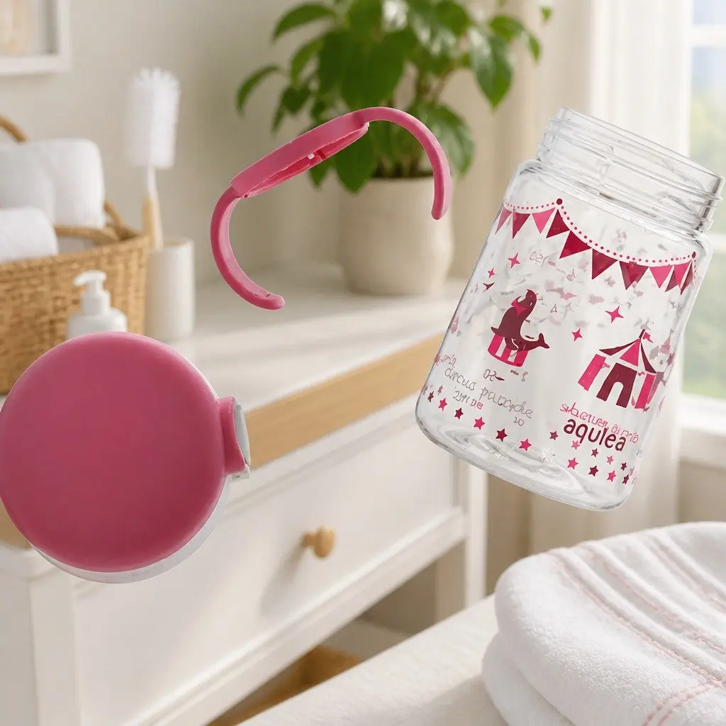 Straw Bottle Mug PP 200ml Blue Ocean