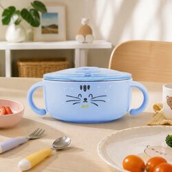 Durable Stainless Steel Kids Bowl 370ml - Blue Dining Dish