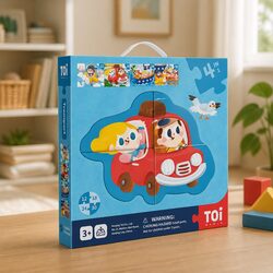 Transport-Themed Puzzle Set for Kids: 12 to 30 Pieces