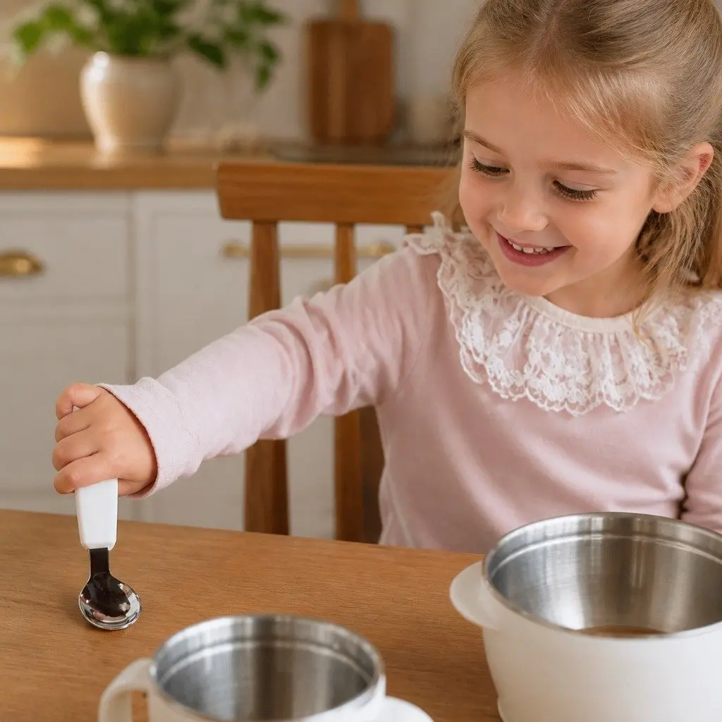 Kids Feeding Set Stainless Steel Bowl with Handle Suction Cup BPA Free 360ml