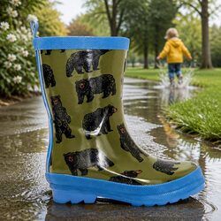 Durable Kids Waterproof Rubber Rain Boots for Play