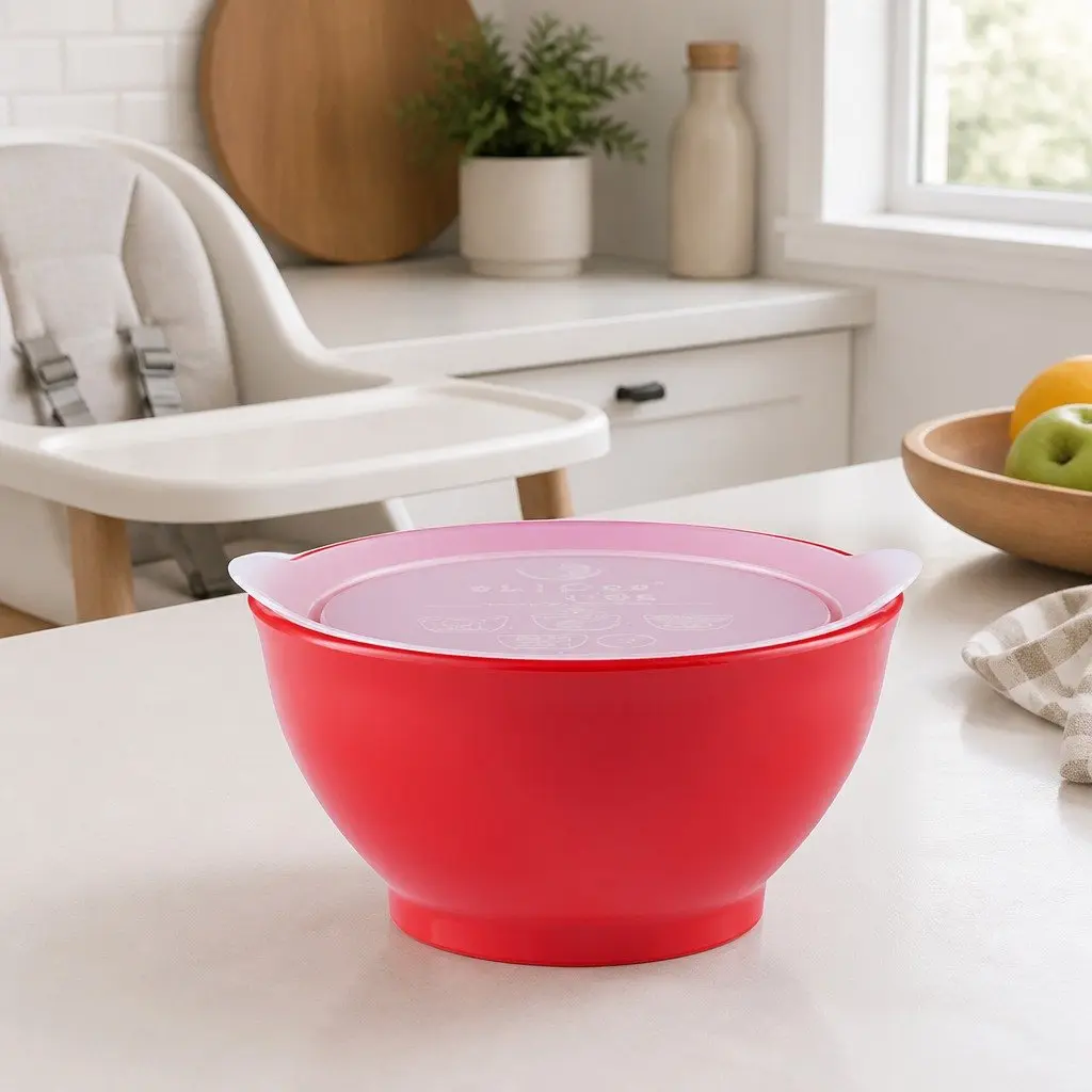 Spill-Proof Anti-Slip Bowl Silicone 8oz Yellow Twin Pack