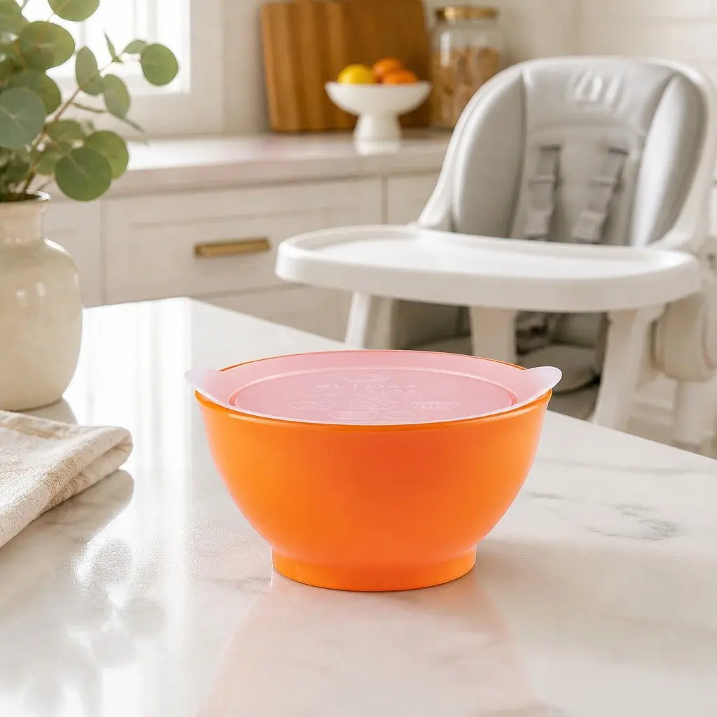 Spill-Proof Anti-Slip Bowl Silicone 8oz Yellow Twin Pack