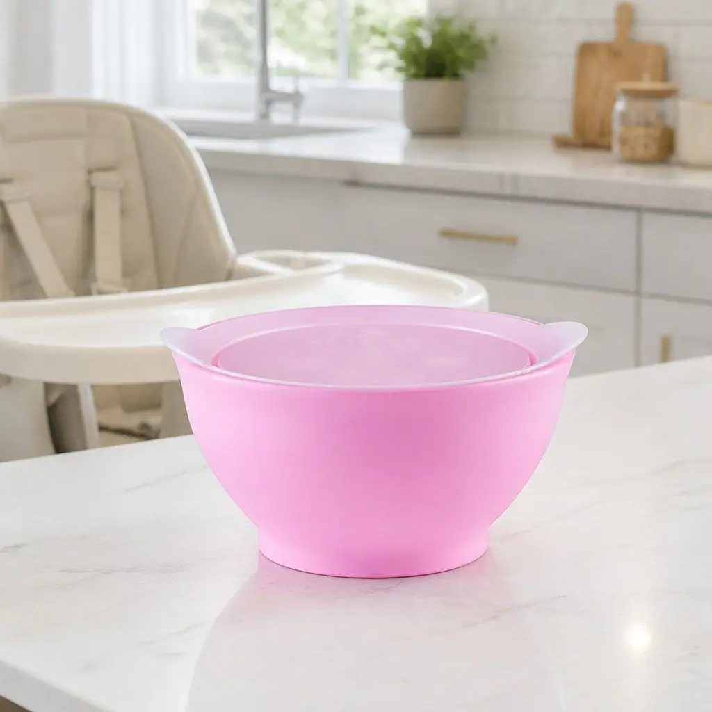 Spill-Proof Anti-Slip Bowl Silicone 8oz Yellow Twin Pack