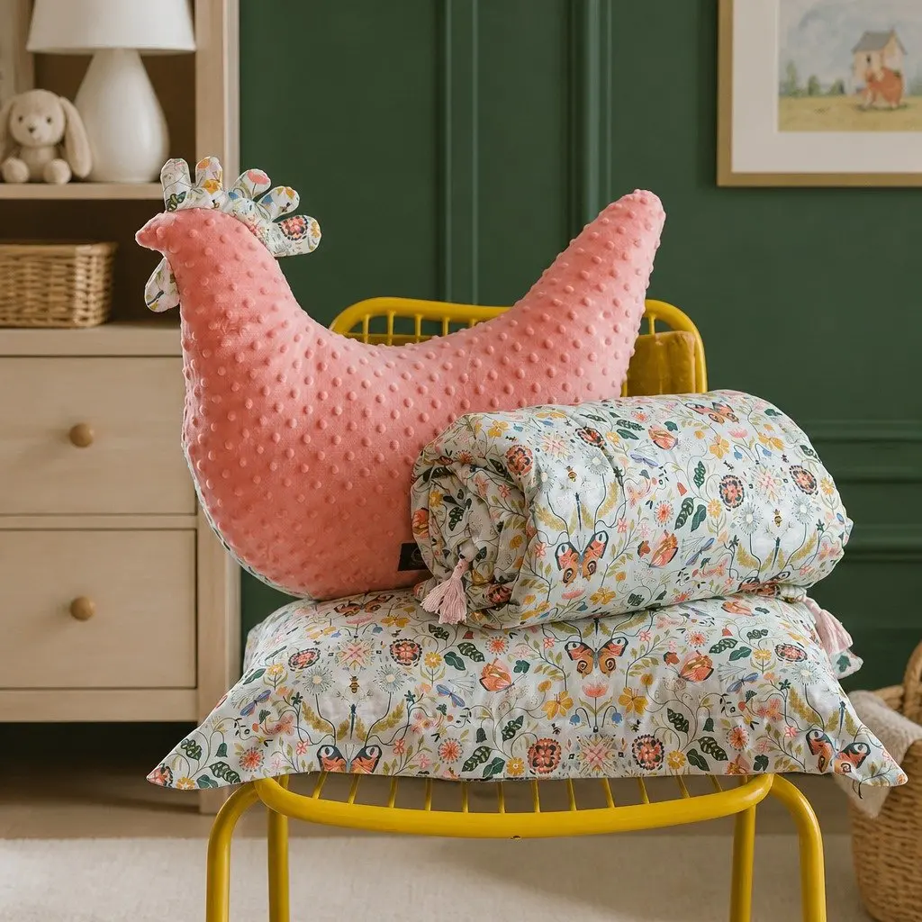 Nursing Pillow Soft Minky 50cm x 60cm Papaya