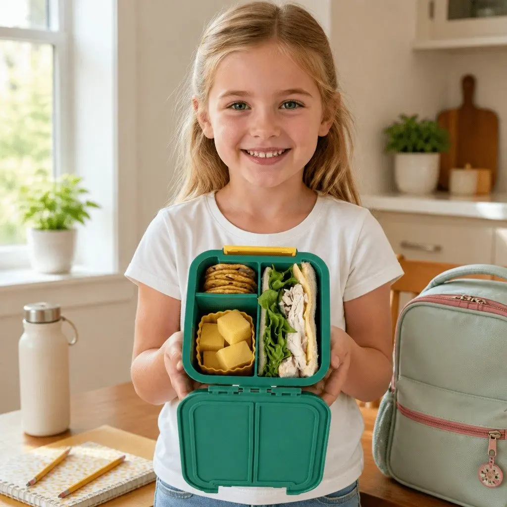 Leakproof Bento Two Kids Lunch Box with Dividers