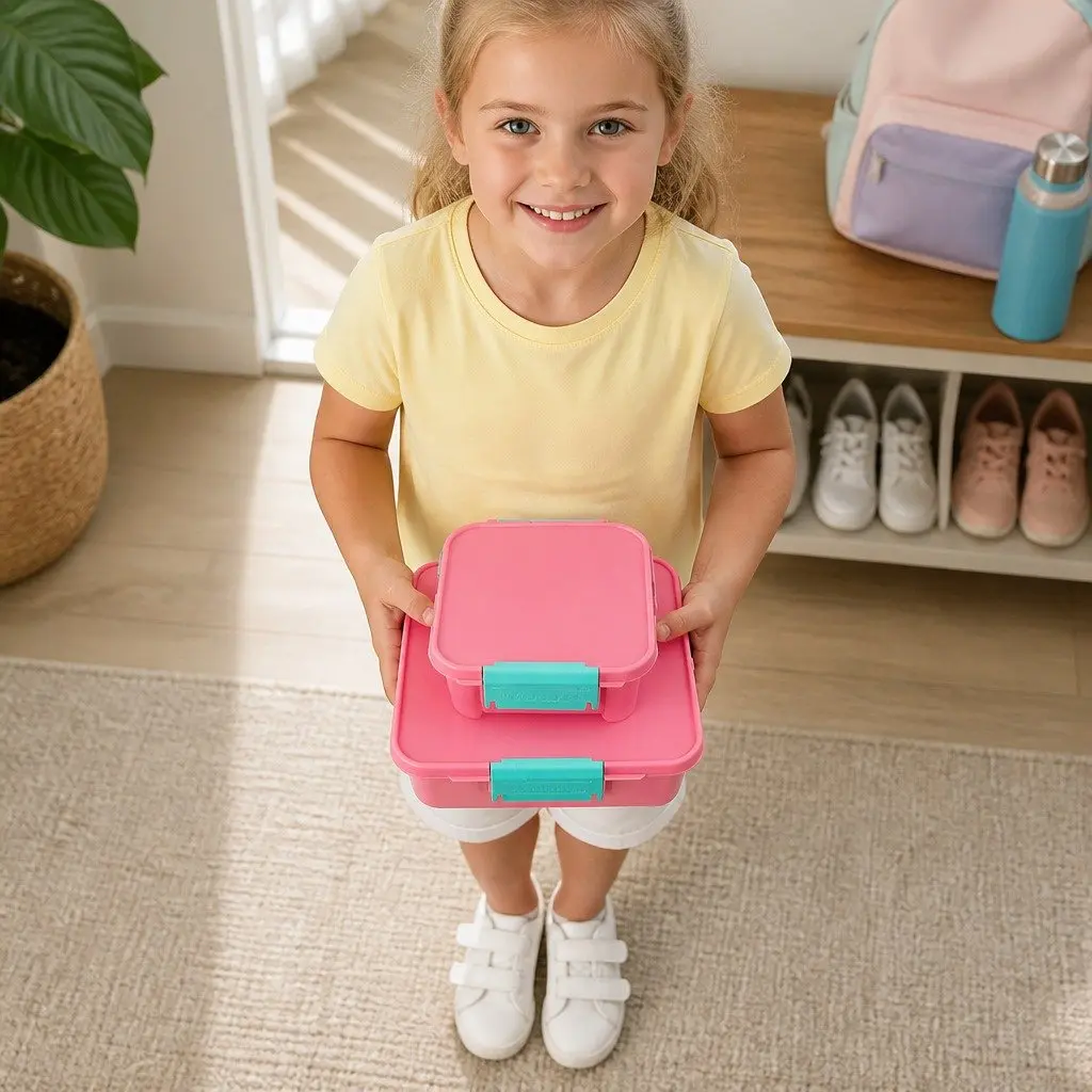 Leakproof Bento Two Kids Lunch Box with Dividers