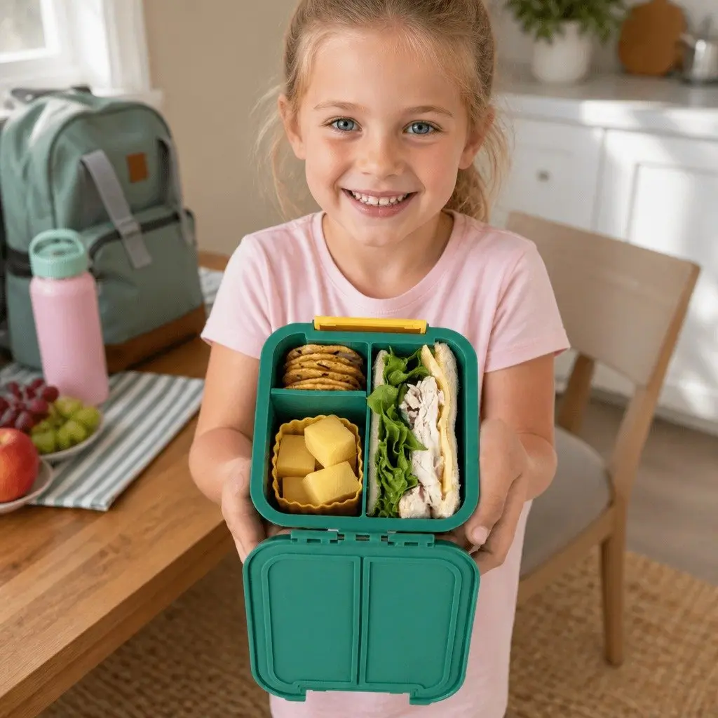 Kids Bento Lunch Box with Two Compartments