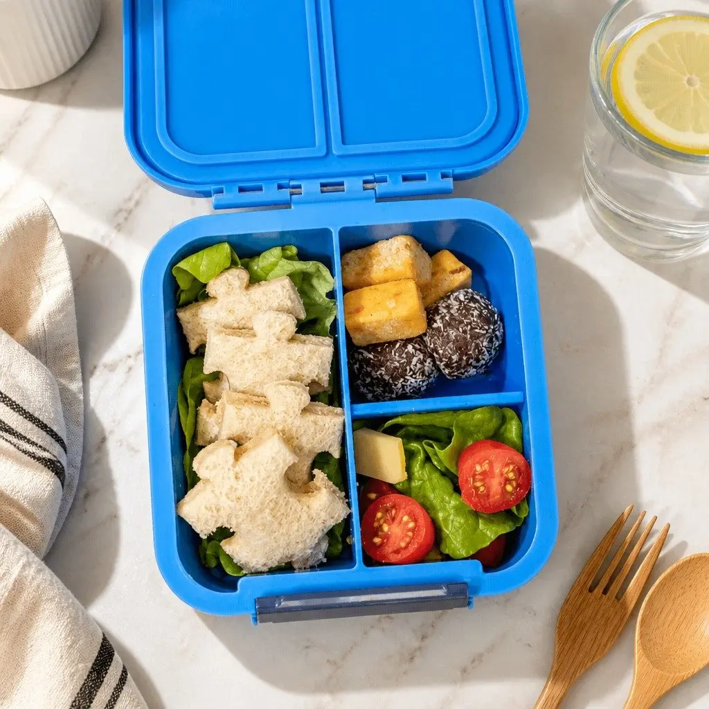 Kids Bento Lunch Box with Two Compartments
