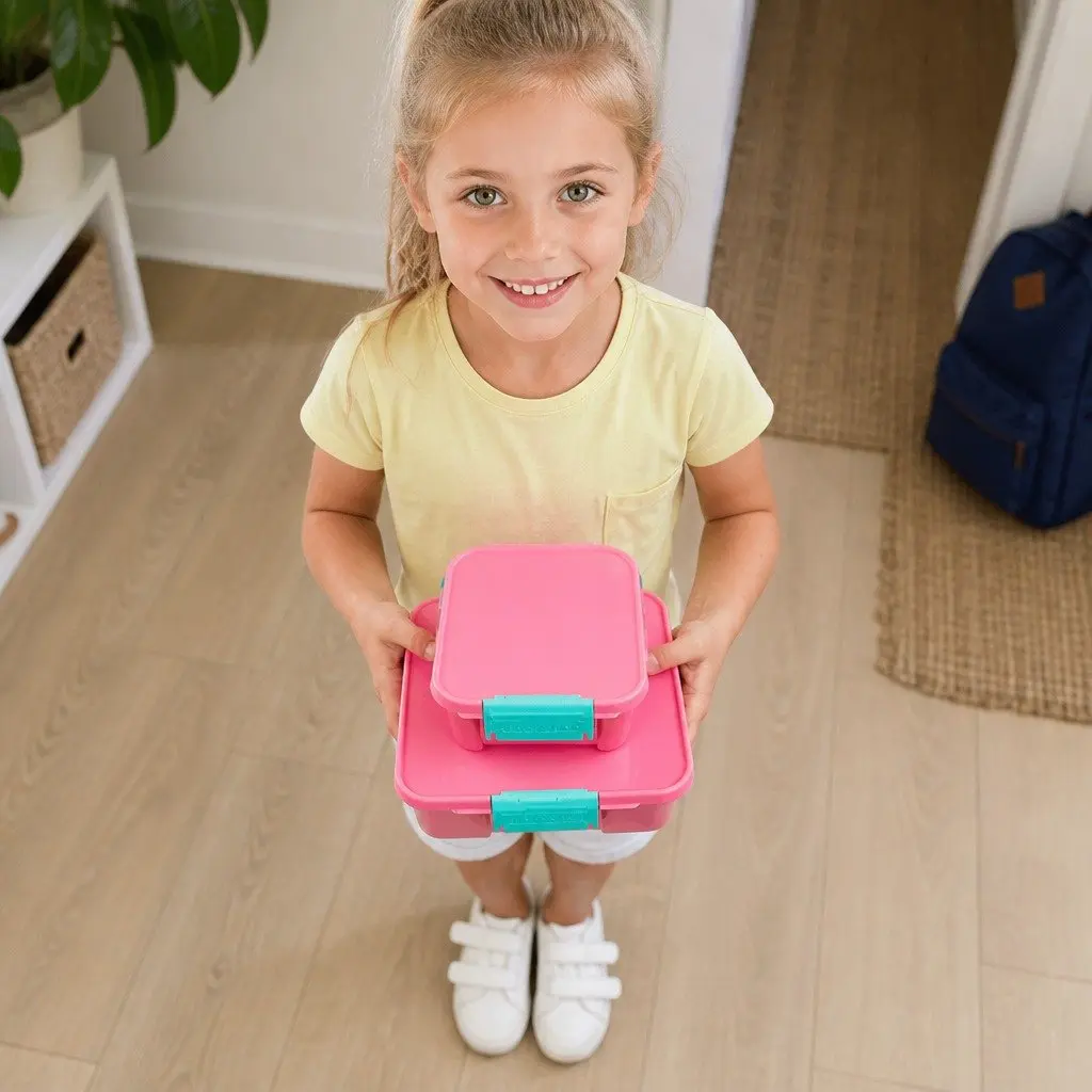 Leakproof Bento Two Kids Lunch Box with Compartments