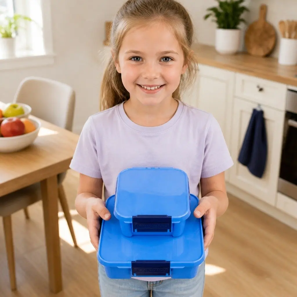 Bento Three Kids Lunch Box Leakproof Three Compartment Food Container School